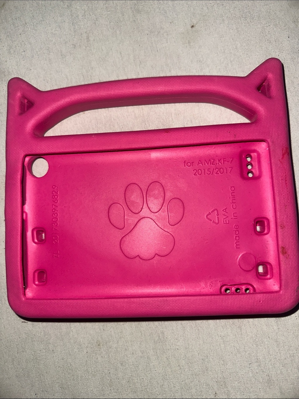Electronics. Pink Kids Tablet EVA Handle Case with Paw Design